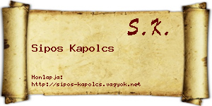 Sipos Kapolcs névjegykártya